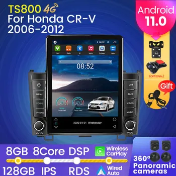 4G LTE 2din Android11 Carplay Už Tesla Vertikali Automobilių Radijas Stereo Honda CRV CR - V 3 RE 2006 - 2012 Multimedijos Grotuvas GPS BT