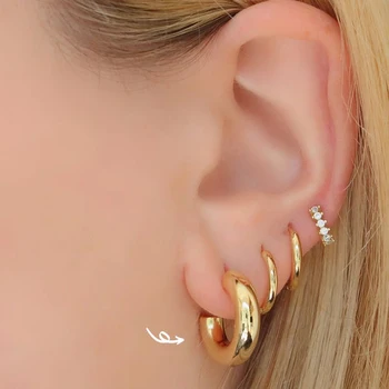 5*20mm storio mažas hoopas auskarai 925 sidabro ausų pin klasikinis 20mm ratlankiai glotniai nupoliruotos ratą europos moterų papuošalai