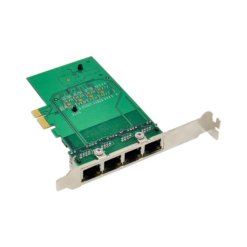 RJ-45 4-Port Ethernet Server Adapter Gigabit ethernet Tinklo plokštė PCI-E X1 Sąsaja - 3
