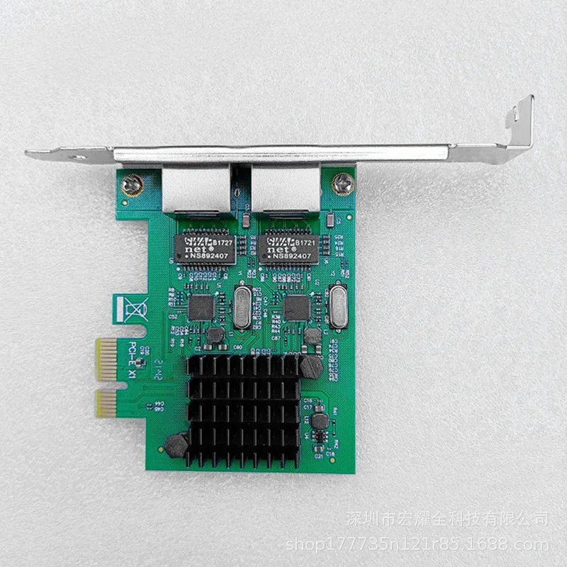 RJ-45 4-Port Ethernet Server Adapter Gigabit ethernet Tinklo plokštė PCI-E X1 Sąsaja - 5