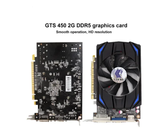 CCTING Vaizdo plokšte GTS 450 2GB DDR5 128Bit Kompiuterinės Grafikos Kortos NVIDIA Geforce GPU, HDMI, Dvi VGA Korteles GTS450 Žaidimų Žaidimas - 5