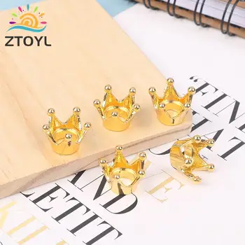 5vnt Miniatiūriniai Lėlių Mini Metalo Crown Princess galvos Apdangalai Modelis Lėlės Priedai Vaikai Apsimesti, Žaislai