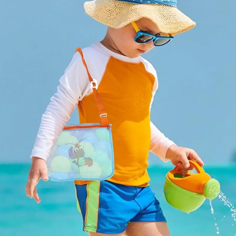 Paplūdimys Nešti Daugkartinio naudojimo Mielas Nešti Plool Maišeliai Su Užtrauktuku Daugiafunkcinis Paplūdimio Essentials Paplūdimio Krepšiai Vaikas Žaislų Kelionės Iškylą Ar - 1