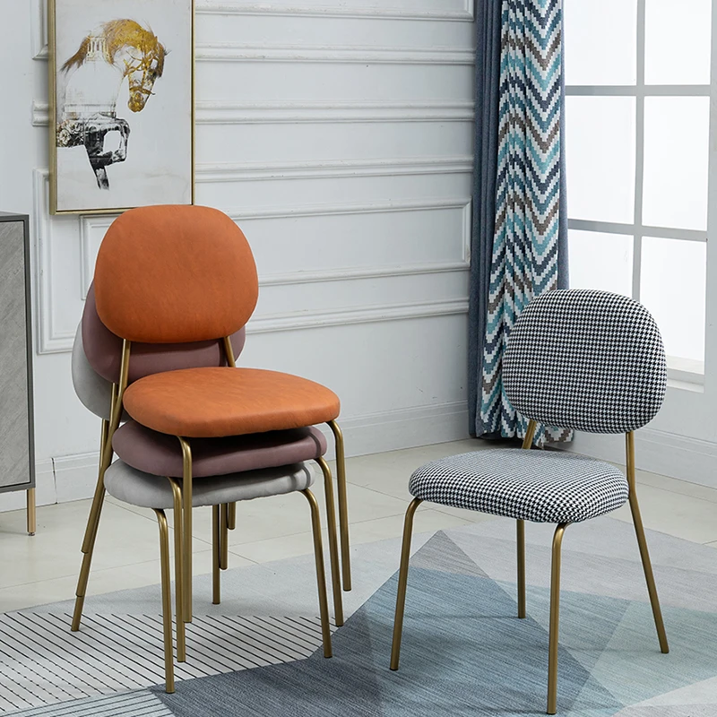 Kvėpuojantis Minimalistinio Valgomojo Kėdės Buitinių Patogus Stalas Dizaineris Virtuvės Kėdės Modernių Biuro Cadeira Šiaurės Baldai - 5