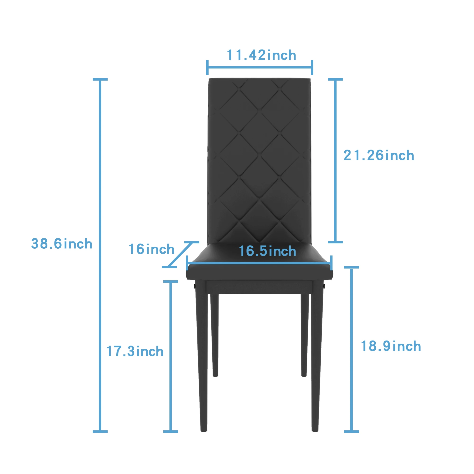 Šiuolaikinės Grūdintas Stiklas Juodos spalvos Valgomojo Stalas, Kėdės Nustatyti Paprastas Stačiakampis Gyvenamasis Kambarys su Virtuvės Stalo W/4 High-End Valgomojo Kėdės [JAV-W] - 2