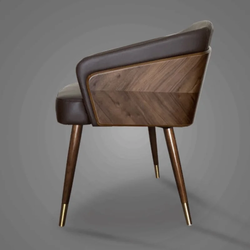 Modernaus Minimalistinio dizaino Valgomojo Kėdę, Prabangus Mediniai Fotelis Aukštos Kokybės Lounge Patogus Sėdynės Virtuvės Baldai HY50DC - 1