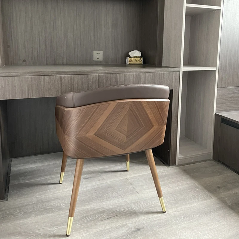 Modernaus Minimalistinio dizaino Valgomojo Kėdę, Prabangus Mediniai Fotelis Aukštos Kokybės Lounge Patogus Sėdynės Virtuvės Baldai HY50DC - 5