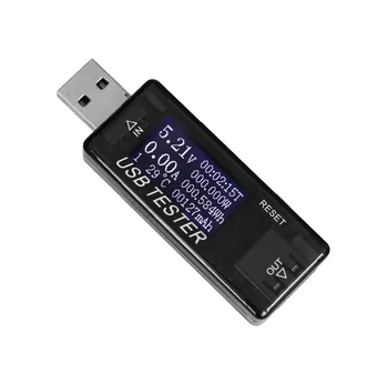 8 in1 Srovė USB Talpa Įtampos Testeris QC2.0 3.0 4-30 v Elektros Energijos Bandymo Srovė Metrų Stebėti Voltmeter Ammeter