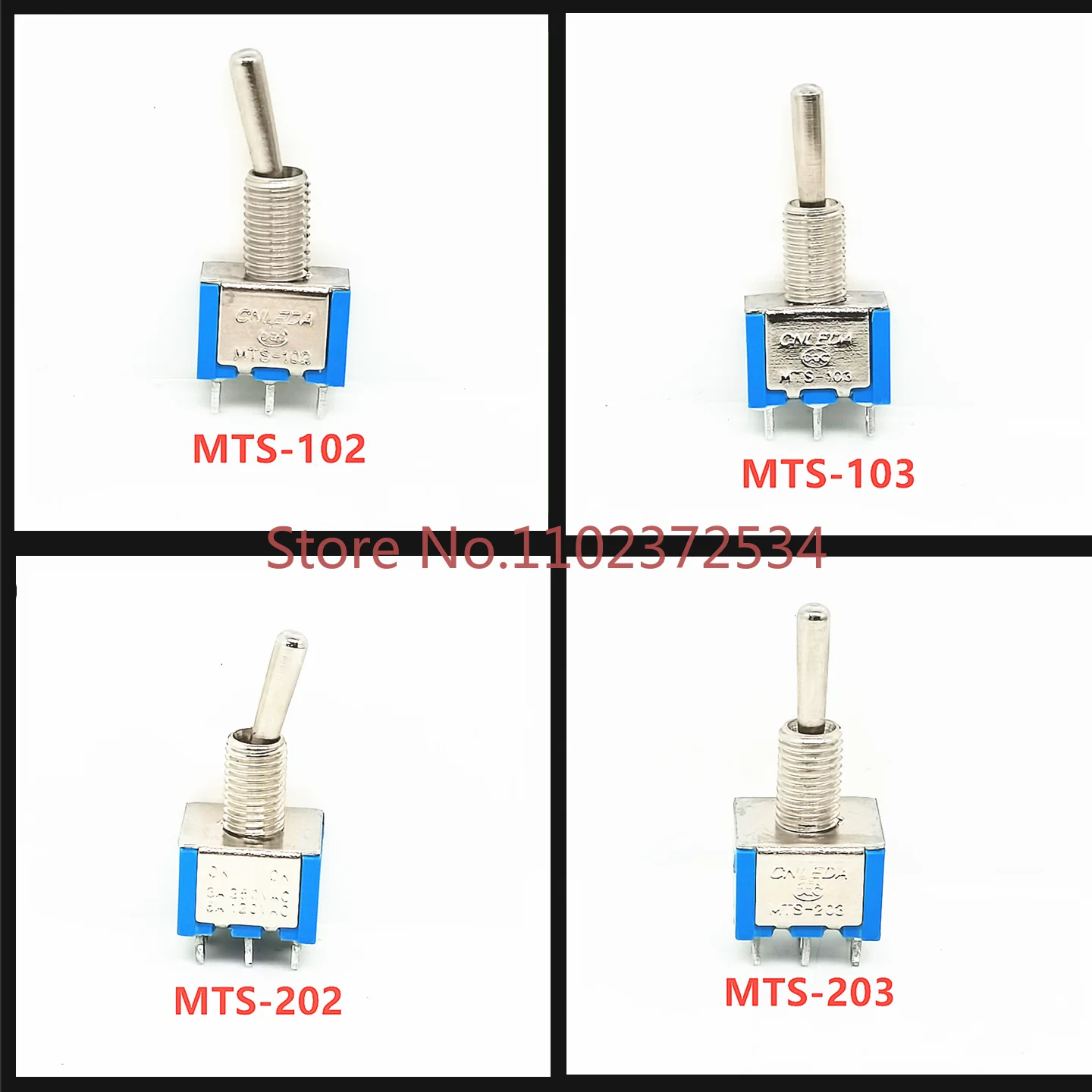 Perjungti jungiklį MTS-102C4 102C3 103C3 202C3 202C4 6MM atidaryti koja（10VNT） - 1