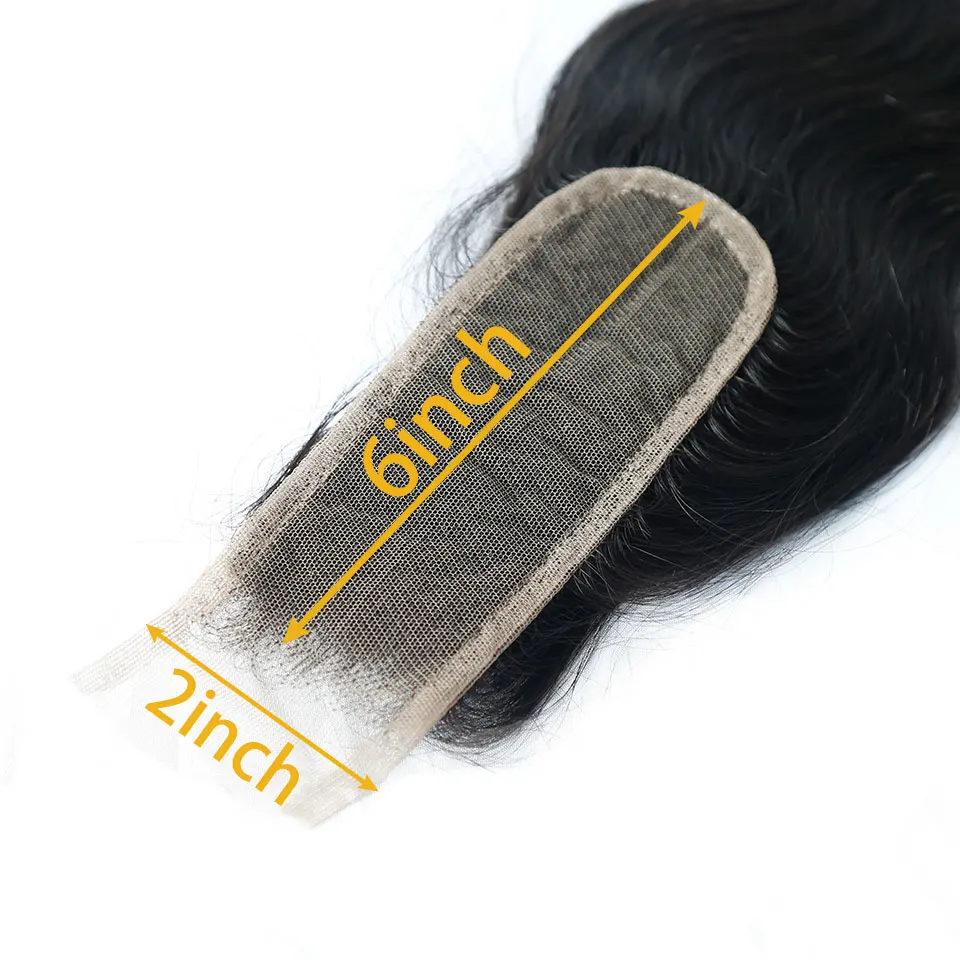 BAISI 2x6 Kūno Banga Uždarymo Brazilijos Plaukų Nemokamas Dalis Nėrinių Uždarymo 100% Human Virgin Hair Bodywave Uždarymo Nėrinių Dangčius Tik - 5