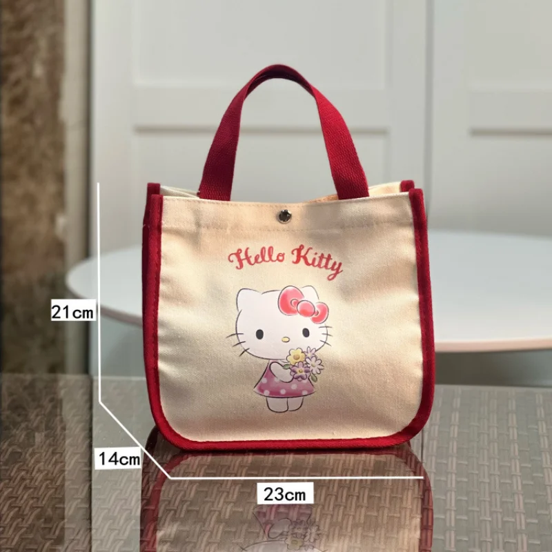 Sanrio Nešiojamosios Rankinės ir Piniginės Hello Kitty Piniginės Melodija Kosmetikos Krepšys Kawaii Makiažas Atveju Priešpiečių Dėžutė Bag Rankinė Organizatorius - 1