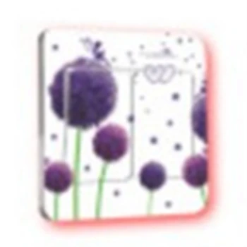 9*9CM Jungiklis Lipdukai Violetinė Kiaulpienių 3D Vinilo Sienos Lipdukai Namų Puošybai Kambarį Miegamasis Gėlių Dekoracijos Plakato Foną