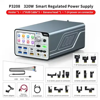 AIXUN P3208 Smart Reguliuojamos elektros Energijos Tiekimo 320W/sUPPORT 6G-14PM Baterija protools/Vienas Pagrindinių Botting/elektronikos remontas, Maitinimo