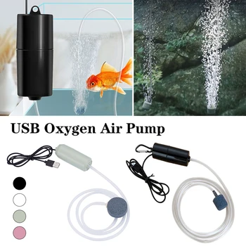 Akvariumo Žuvų Bakas Deguonies Oro Siurblio Kompresoriaus Išjungimo Nešiojamas Mini USB Energijos Taupymo Aeracija 7 Spalvas namams Saugoti Žuvų Tiekimo