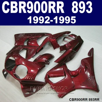 Antrinėje rinkoje kūno dalys lauktuvės komplektas Honda CBR900RR 92 93 94 95 vyno raudona purvasargiai nustatyti CBR893 1992-1995 OT07