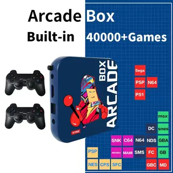 Arcade Box Arcade Konsolė PS1/DC/Naomi 4K HD Ekranas TV 64GB Klasikinis Stebėti Žaidimų Konsolės 33000 Žaidimai Super Projektorius