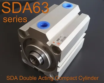 Aukštos Kokybės SDA63 Serijos Pneumatiniai Dvigubo veikimo Kompaktiškas ORO Cilindrų SDA63 - 5mm, 10mm 15mm 20mm 25mm 30mm 35mm 40mm 45mm 50mm