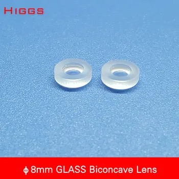 Aukštos kokybės skersmuo 8mm Biconcave Stiklinis lęšis Spindulį plėtra priedai optinis objektyvas Pritaikoma