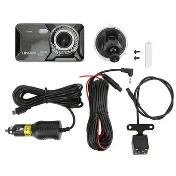 Automobilio Vairavimas Diktofonas, JPEG Foto Formatas 1080P Priekiniai ir Galiniai Dvigubas Objektyvas Brūkšnys Kamera Vairavimo Saugumui