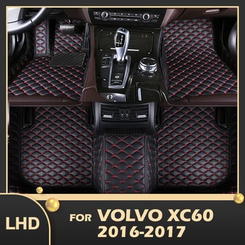 Automobilių Kilimėliai Volvo XC60 2016 2017 Custom Auto Pėdų Pagalvėlės Automobilių Kilimų Padengti Interjero Priedai