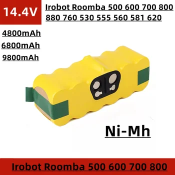 Baterijos pakeitimo 14,4 V šlavėjas, Ni-Mh, 4800mAh/6800mAh/9800mAh, dėl robotas Roomba sweeper 500, 600, 700, 800, ir tt