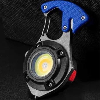 COB Žibintuvėlis Lauko USB Įkrovimo Keychain Kablys LED Šviesos Stiprus Magnetas Atsuktuvas, Plaktukas Daugiafunkcis Skubios pagalbos Lempos