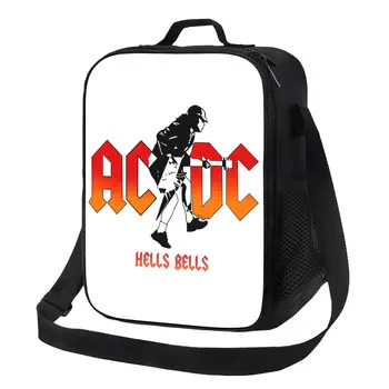 Custom Hells Bells AC DC Pietūs Maišą Moterų Aušintuvas Šiluminė Izoliacija Pietūs Dėžės, Vaikams, Mokyklos, Vaikų