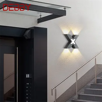 DEBBY Lauko Sienų apšvietimo Šiuolaikinės LED Sconces Lempos Vandeniui IP65 X Atspalvio Dekoratyviniu Namų Veranda, Vila