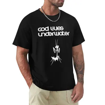 Dievas Gyvena po vandeniu T-Shirt juoda marškinėliai custom t shirts sporto sirgalių marškinėliai mielas drabužių mens t marškinėliai atsitiktinis stilingas