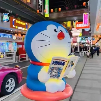 Doraemon Naujų Didelių Skaityti Knygą, Skaitymo Šviesos Jingle Doraemon Anime Duomenys Statula Ornamentais Dekoruotais Žaislai Periferinių Gimtadienis