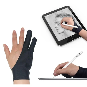Dviejų pirštų Menininkas Anti-touch Pirštinės Piešimo Tablet Teisę Kairės Rankos Pirštinės, apsaugos nuo užsiteršimo, skirtą 