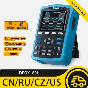 FNIRSI DPOX180H Nešiojamų Fosforo Skaitmeninis Oscilloscope 180 MHz 50000 WFMS/S Signalo Generatoriaus 20 MHz Zoom