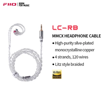 FiiO LC-RB Didelio grynumo sidabruotas varis keitimo plug MMCX ausinių laido FiiO FH7/FH9/SE846/SE535