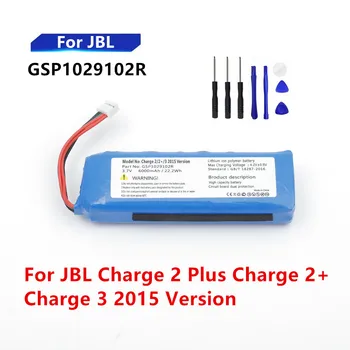 GSP1029102R 6000mAh Originalią Bateriją Už JBL Mokestis 2 Plius Mokestis 2+ Mokestis 3 iki 2015 m. Versija Charge2 Baterijas + Įrankiai