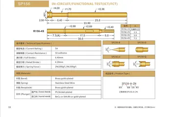 IRT zondas SP156(GKS-004) Adatos skersmuo 2.36 MM Adatos skersmuo 4.0 MM bendras ilgis: 34MM