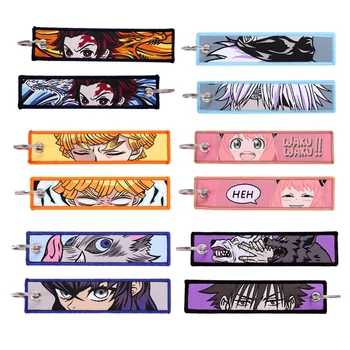 Išsiuvinėti Klavišus Žymeklį Keychains Cool Anime ir Animacinių filmų Personažas paketų prižiūrėtojų raktinę Priedai Pakabukas Automobilių Papuošalai Komiksų Gerbėjas Dovana Key Chain