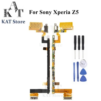 KAT Sony Xperia Z5 E6653 E6603 E6633 Maitinimo Jungiklis On / Off Mygtukas garso Mygtuką Flex Kabelis Pakeitimo Dalis