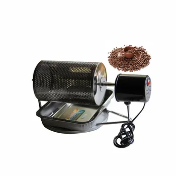 Kavos Pupelių Skrudinimo Mašina, Namų Apyvokos Mini Nerūdijančio Plieno Elektrinis Būgno Sukimosi Kavos Šašlykinė