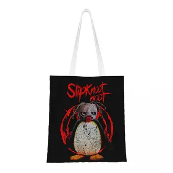 Kawaii Spausdinimo Mielas Noot Noot Mirties Nešti Pirkinių Krepšys Nešiojamų Drobės Peties Shopper Metalo Pingvinas Pingu Rankinės