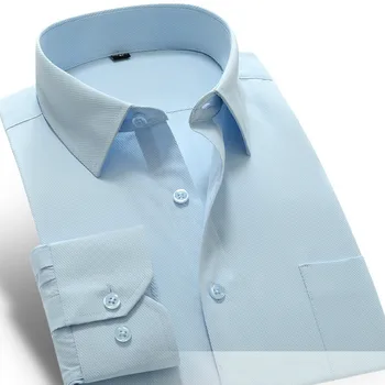 Kokybės vyriški Atsitiktinis ilgomis Rankovėmis Standartas-tinka Suknelė Marškiniai Oficialių Verslo Mygtuką Paprastų Projektavimo Darbų Biuras Topai Marškinėliai