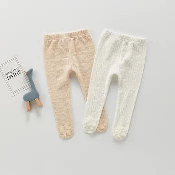 Korėjos Baby Girl Drabužiai Duobę Juostos Vientisas Pėdkelnės Rudenį Naujų Produktų Mažiems Vaikams Ir Kūdikiams Koja Antblauzdžiai Išlaikyti Šiltas