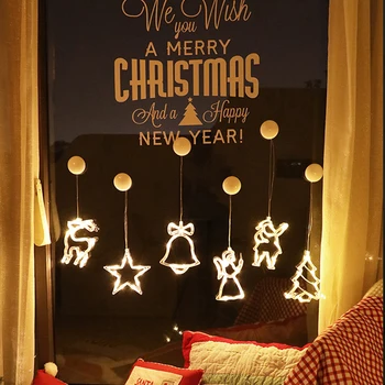Kūrybos LED Kalėdų String Žiburiai Kalėdų Senelio Elnių Žvaigždė, Mėnulis Kabo Lempa Baterija Šalis Vestuvių Miegamojo Puošmena