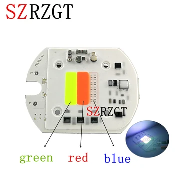 LED RGB COB (Chip Spalvinga AC220V 30W smart IC ne vairuotojas 