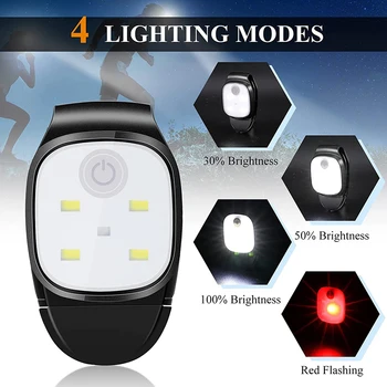 LED Žibintuvėlis Įrašą 4 Apšvietimo Režimai Įrašas Apie Šviesos Saugos Įspėjimas Bėgimas Naktį Pėsčiomis, Žvejyba Pėsčiųjų USB Įkrovimo