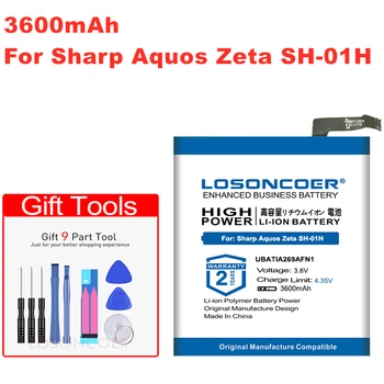 LOSONCOER 3600mAh UBATIA269AFN1 Baterija Sharp Aquos Zeta SH-01H SH-04H SH04H 506SH AQUOS P1 P1X Mobiliojo Telefono Baterija