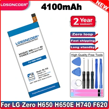 LOSONCOER 4100mAh BL-T22 Baterija LG Nulio H650 H650E F620S F620L H650E H650K Baterija Nemokamus įrankius