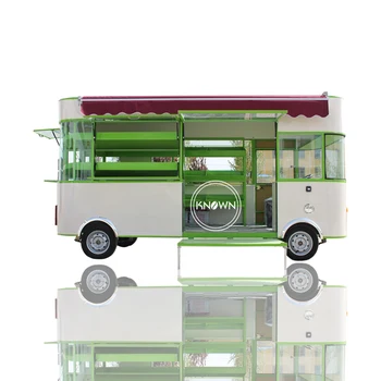 Lauko Mobiliojo Maisto Vežimėlio Krepšelį, 4 Ratų Autobusų Maisto Kioskas, Vaisių Ir Daržovių Mobiliojo Greito Maisto Furgonas Sunkvežimis