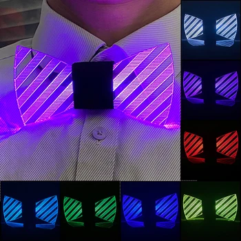 Led Šviesos Lankas Kaklaraištis Neoninės Šviesos Madinga Kostiumų Priedai Šviesą, Spindinčią Akrilo LED Kaklaraištį, Helovyno Cosplay Šalis
