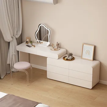 Miegamasis šiuolaikinės paprastas stalas, tualetinis staliukas, integruota prancūzijos šviesos prabanga net garsenybių krūtinės tualetinis staliukas