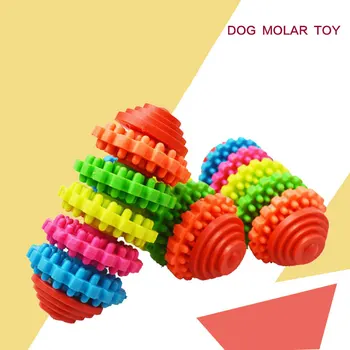 Mielas pavarų formos Šuo Kramto Žaislą Gumos Spalvinga swivel TPR medžiagos šuns, Augintinio Žaislai Molinis valyti dantis, šunų Augintinių Žaislus Šunų Mokymo